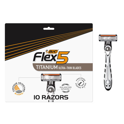 BIC Flex 5 Rasoirs Jetables 10-Pack vue de face