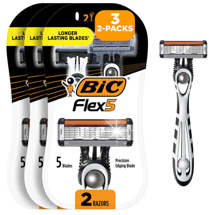 BIC Flex 5 Rasoirs Jetables pour Hommes, vue avant du paquet