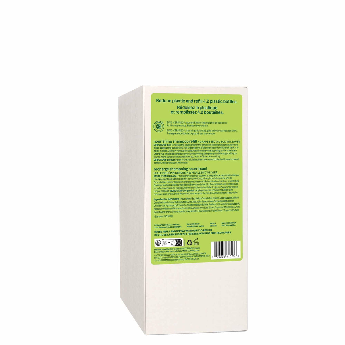 BIO SPECTRA ATTITUDE Shampoing Nourrissant 67,6 Fl Oz sur une étagère