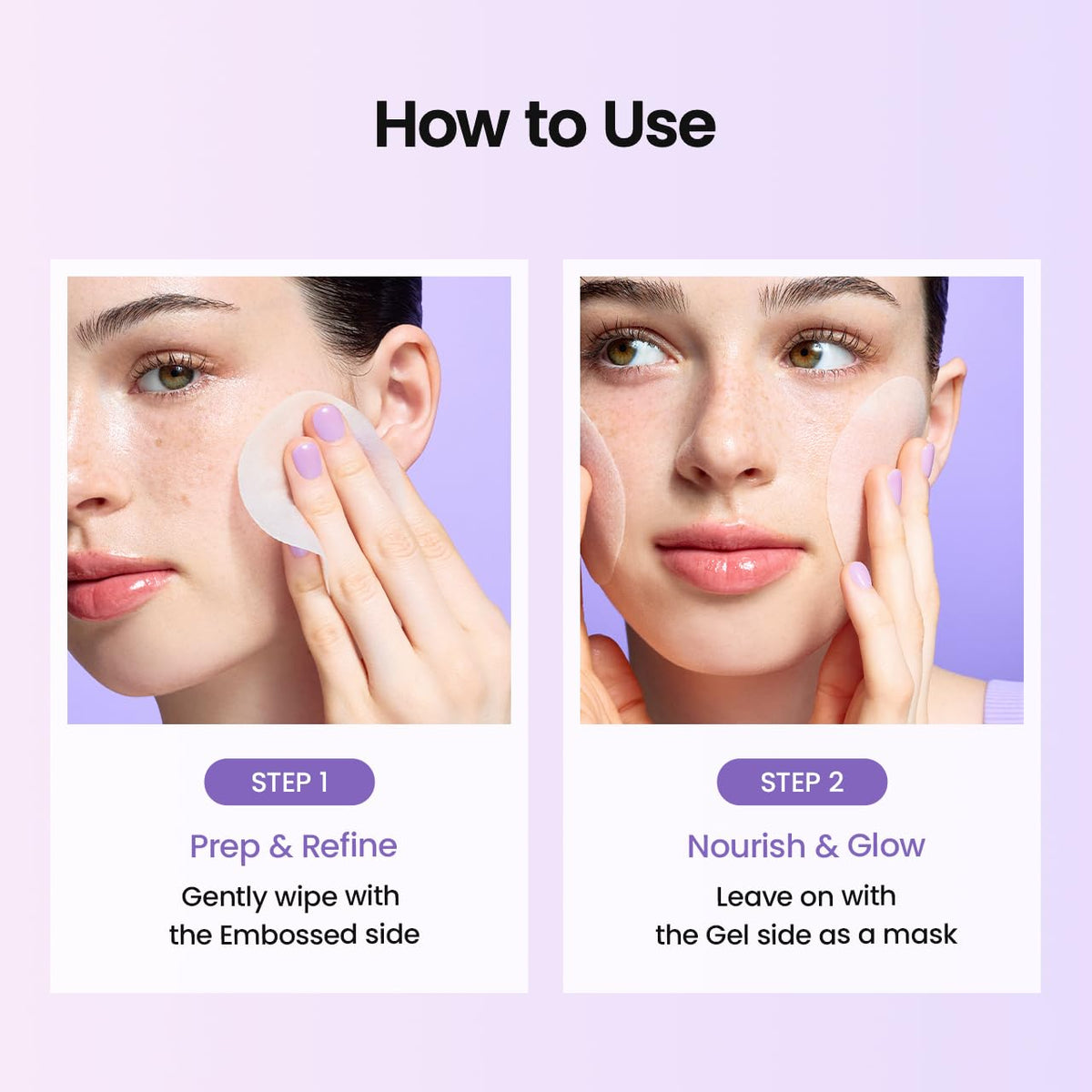 BIODANCE Caviar PDRN Gel Toner Pads montrant l'absorption sur la peau
