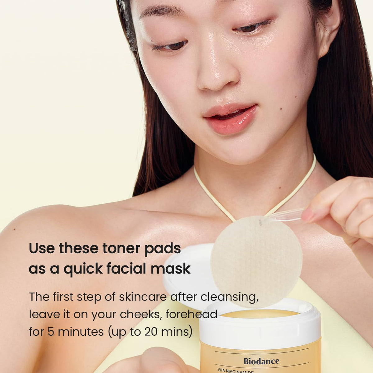 BIODANCE Gel Tonique Niacinamide Pads 60 unités en gros plan