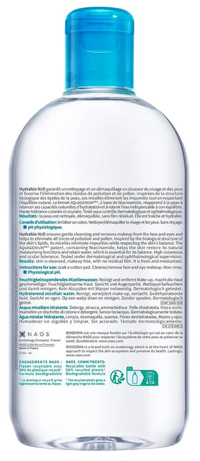 Bioderma Hydrabio H2O 500ml en milieu de salle de bain