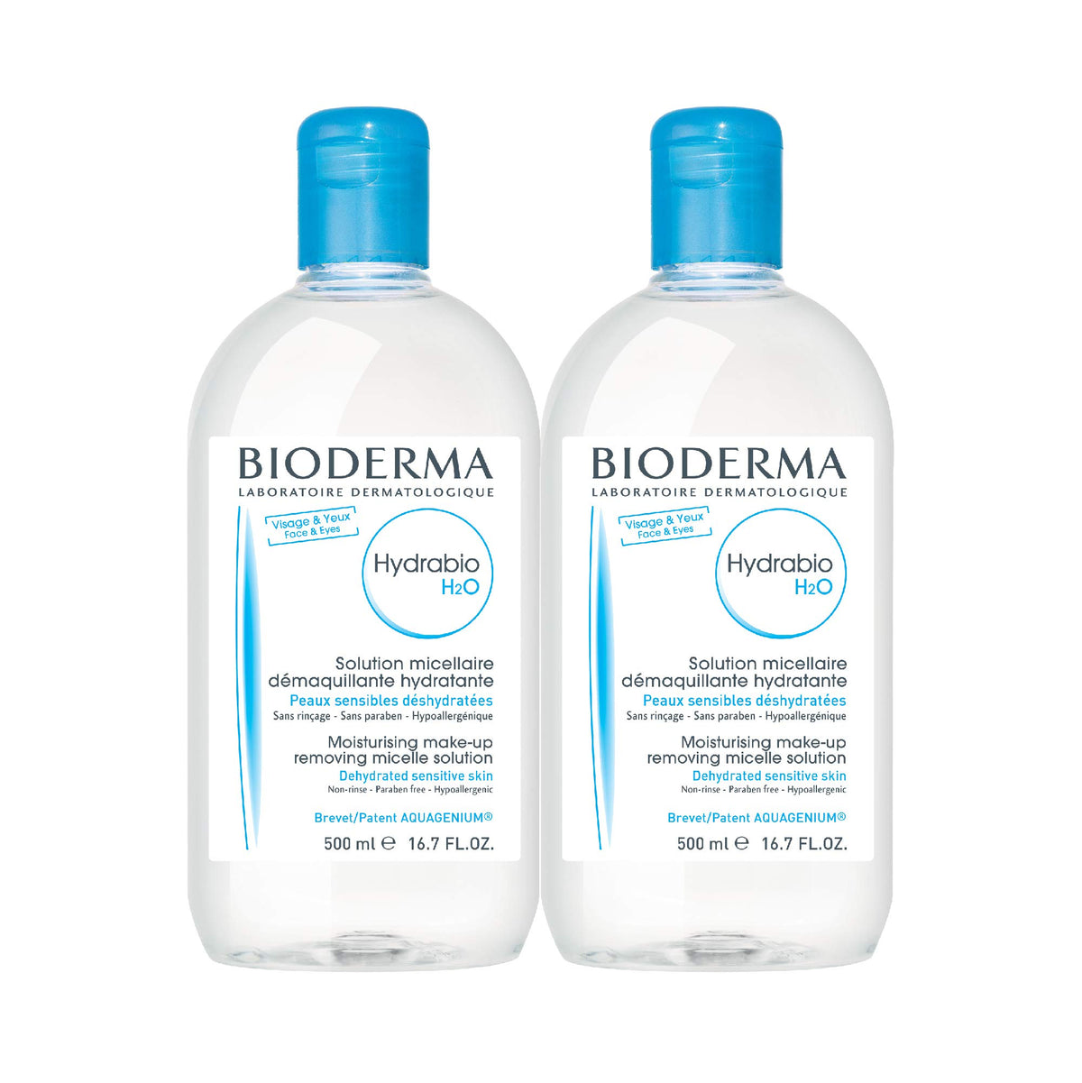 Bioderma Hydrabio H2O Eau Micellaire 1000ml vue avant