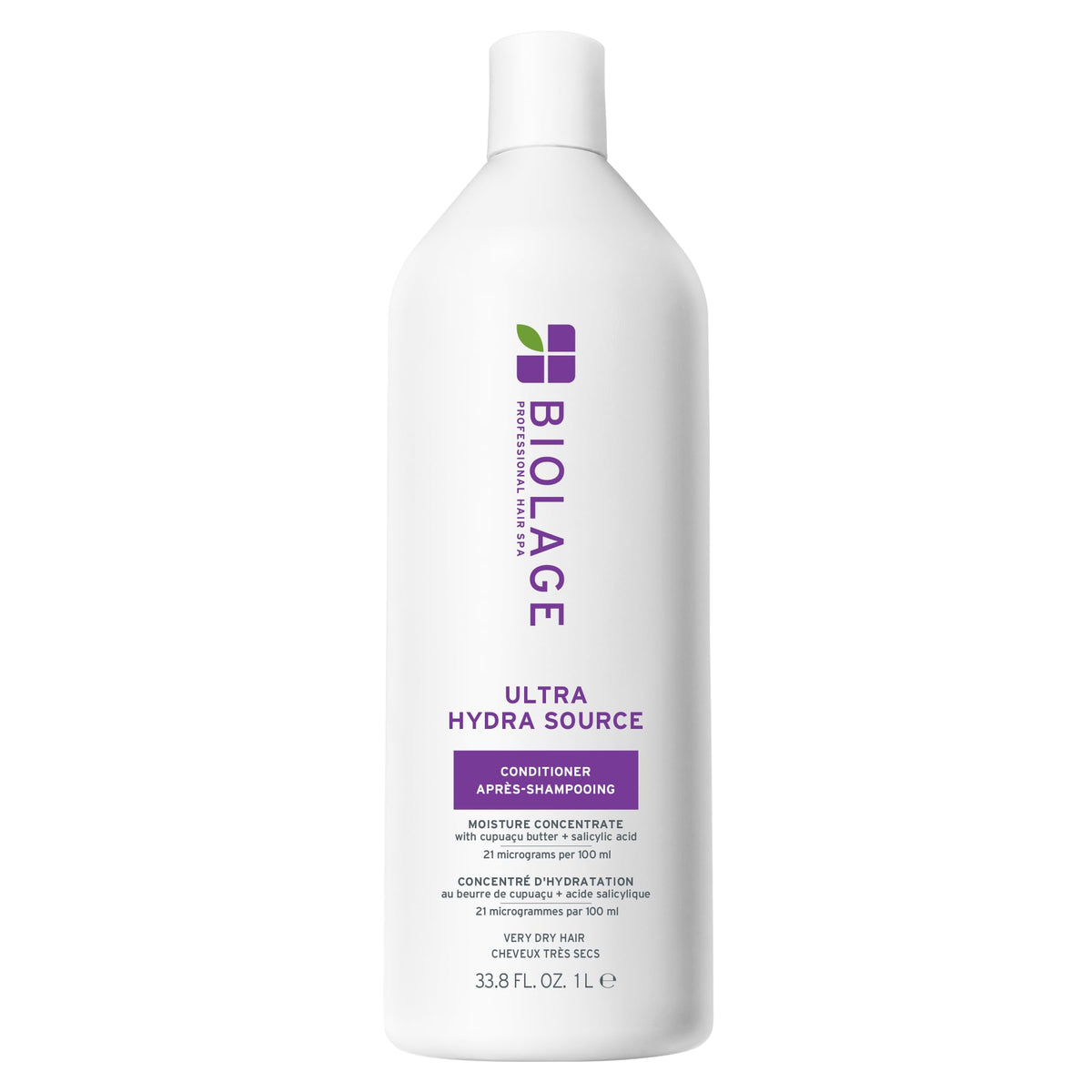 Biolage Ultra Hydra Source Après-Shampooing 1000 ml vue avant avec étiquette