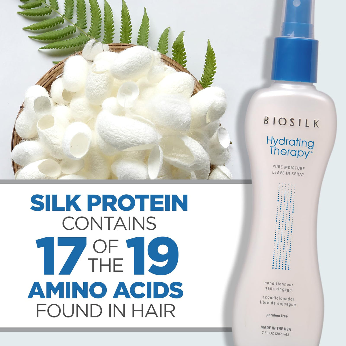 BioSilk Spray Hydratant 240g en gros plan