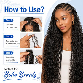 BIZVUS Cheveux Boho 110g en usage quotidien