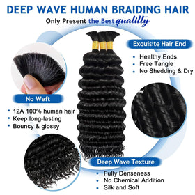 BIZVUS Cheveux Boho 110g texture en vagues profondes