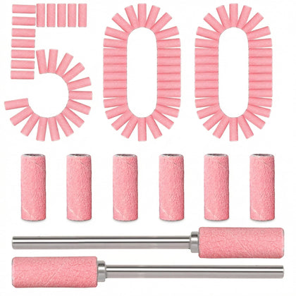 BLESWIN Bandes Abrasives 500pcs avec Mandrin 3mm, vue avant