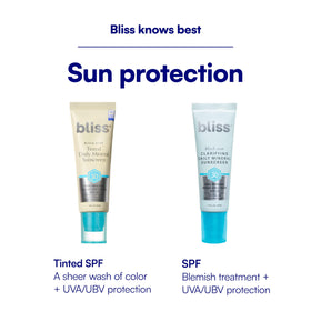 Bliss Block Star crème solaire teintée minérale SPF 30 en extérieur