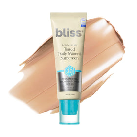 Bliss Block Star crème solaire teintée minérale SPF 30 vue de face