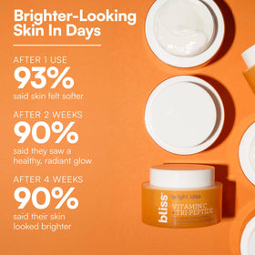 Bliss Crème Hydratante Éclaircissante Vitamin C application sur la peau