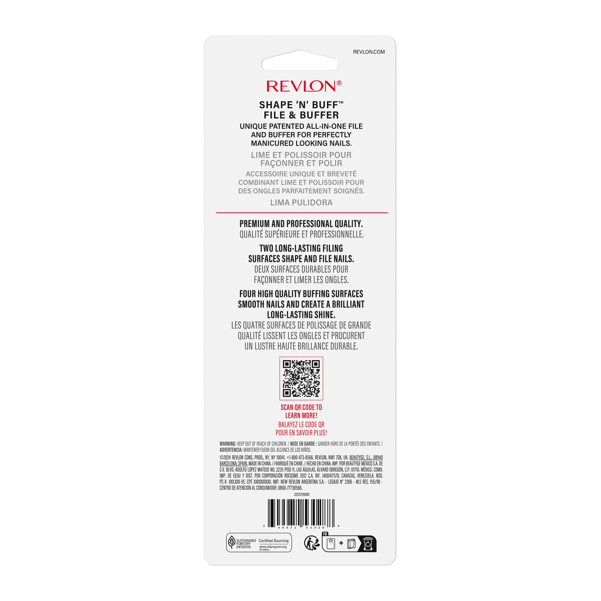 Bloc à Ongles REVLON Shape 'N' Buff en utilisation