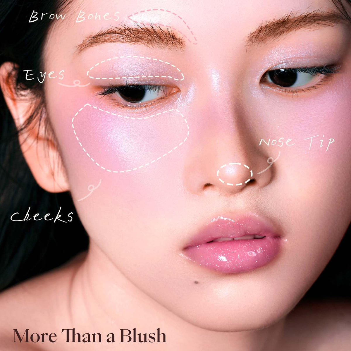 Blush Joocyee AURA en application sur les joues