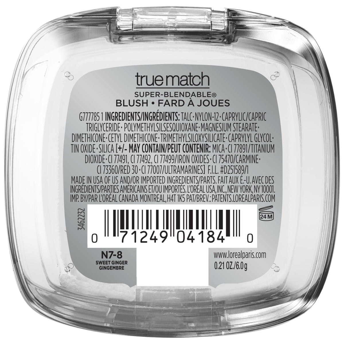 Blush L'Oreal Paris True Match Sweet Ginger texture poudre