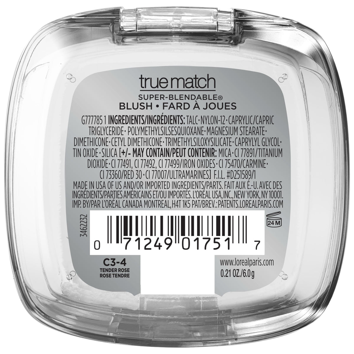 Blush L'Oreal Paris True Match Tender Rose avec miroir intégré