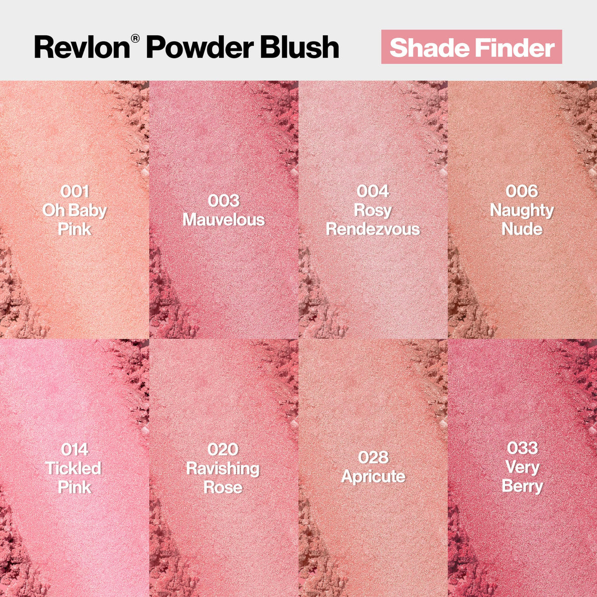 Blush poudre REVLON 033 Very Berry en application