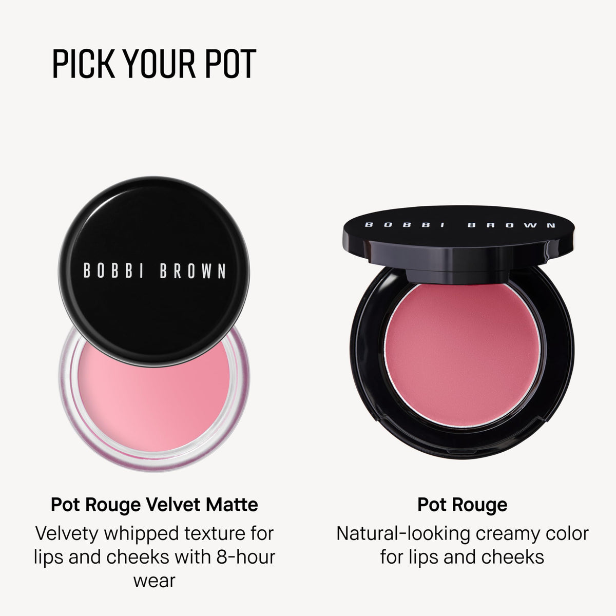 Bobbi Brown Pot Rouge Crème Multi-Usage en teinte Rosée sur les lèvres