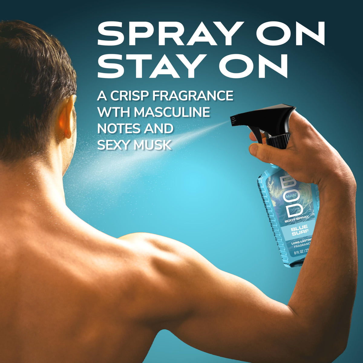 BOD man Spray Corporel Blue Surf 240ml et fruits frais