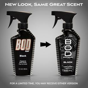 BOD man Spray Corporel Parfumé Black bouteille et vaporisateur