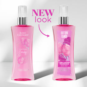 Body Fantasies Brume Parfumée Coton Sucré 490g avec bouchon