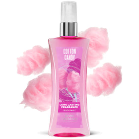 Body Fantasies Brume Parfumée Coton Sucré avec arrière-plan floral