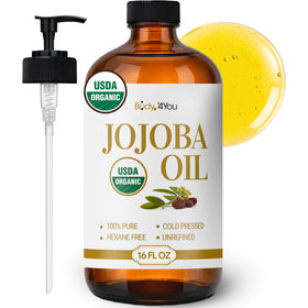 BodyJ4You Huile de Jojoba Bio 100% Pure 454g vue avant