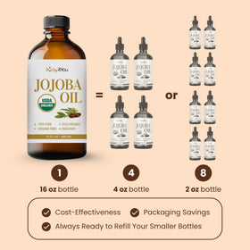 BodyJ4You Huile de Jojoba Bio flacon avec étiquette