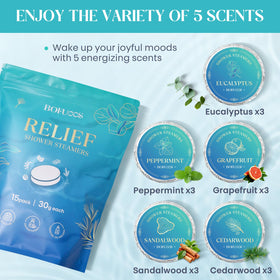 Bofuoos bombe de douche bois de santal, en utilisation