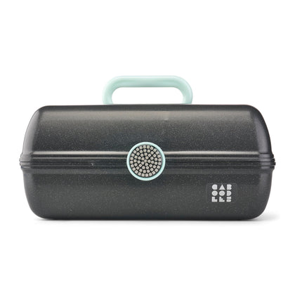Boîte à maquillage Caboodles On-The-Go Girl édition limitée en noir pailleté vue de face