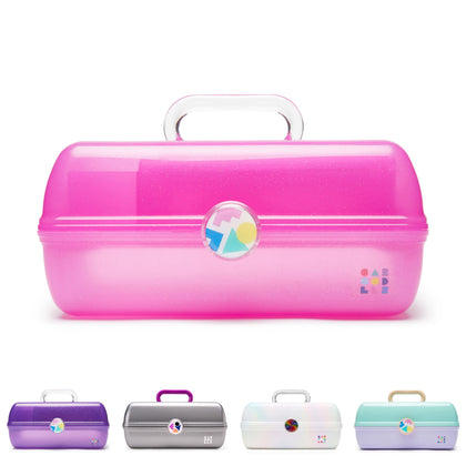 Boîte à maquillage Caboodles On-The-Go Girl rose pailleté vue avant