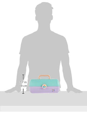Boîte à maquillage Caboodles ouverte avec miroir et accessoires de maquillage
