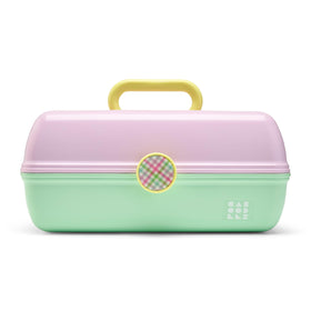 Boîte à maquillage On-The-Go Girl Caboodles vue de face en lavande et vert clair