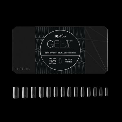 Boîte APRÉS Gel-X avec 280 conseils à ongles carrés