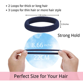 Boîte cadeau des élastiques à cheveux navy LuSeren