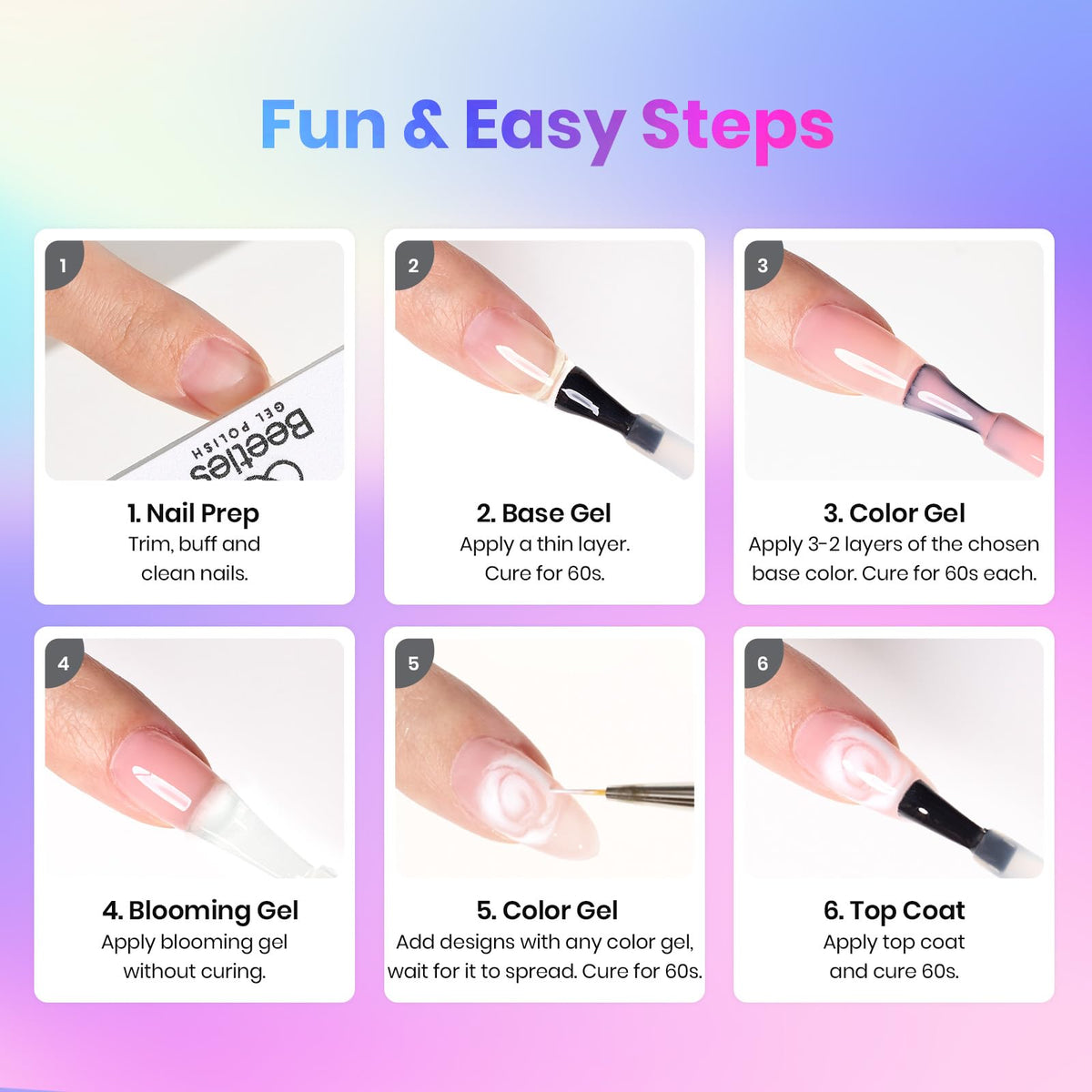 Boîte-cadeau élégante du kit de vernis à ongles beetles