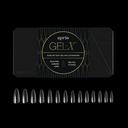 Boîte d'embouts Ongles Gel-X APRÉS vue avant avec 280 embouts