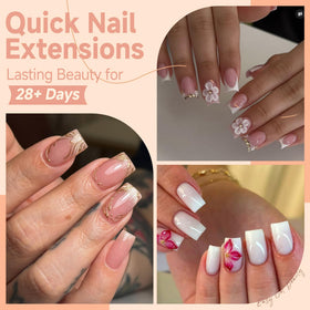 Boîte de 120 tips d'ongles carrés UNA GELLA