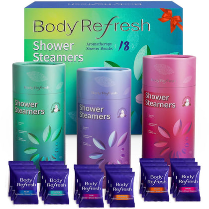 Boîte de 18 bombes de douche BodyRefresh avec six parfums différents