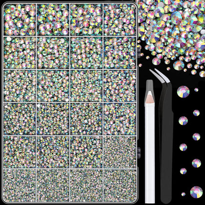 Boîte de 25000 strass résine TINKRSTUFF avec 24 compartiments