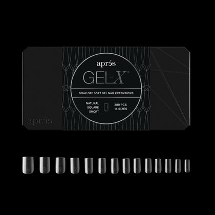 Boîte de conseils à ongles Gel-X® APRÉS vue de face avec 280 tips