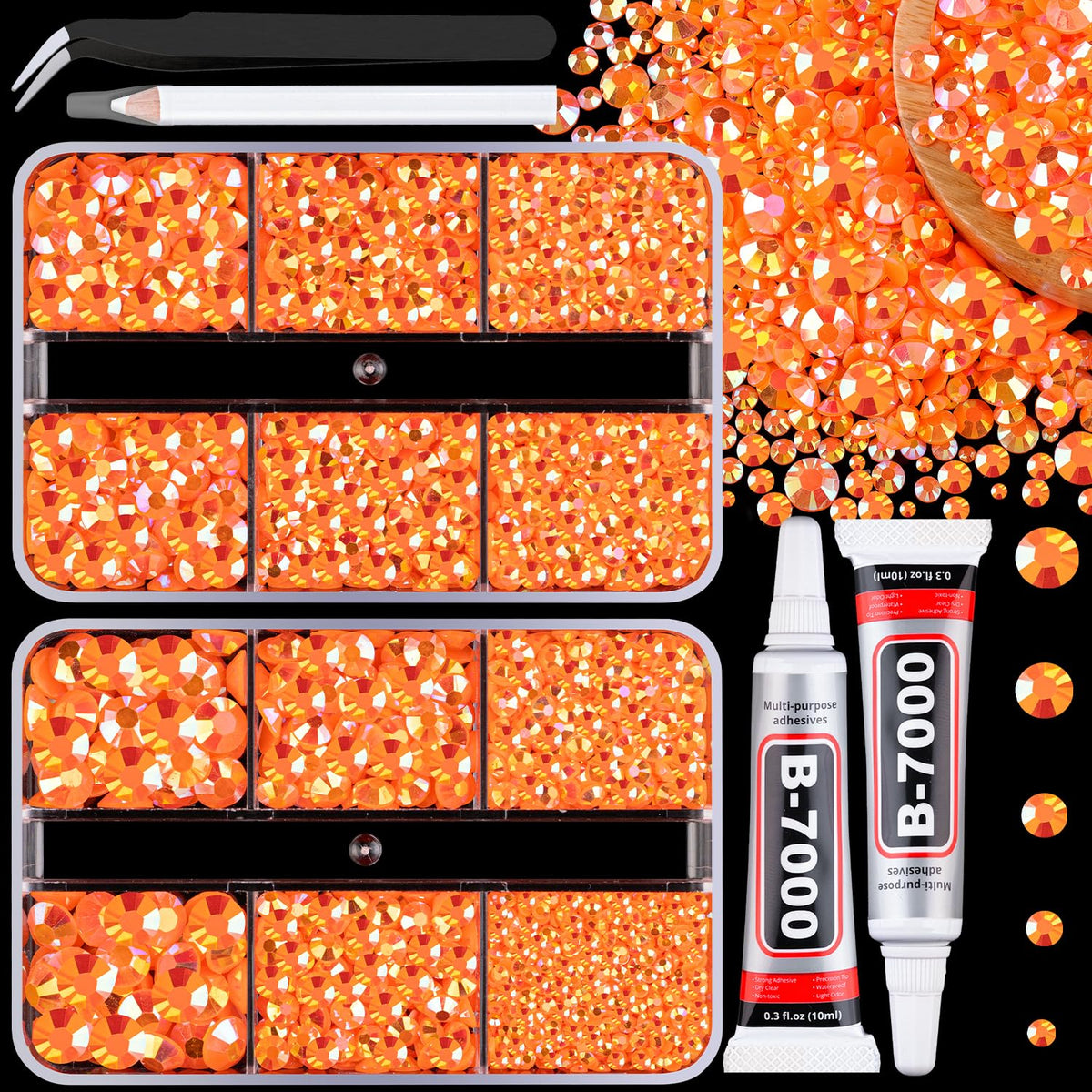 Boîte de cristaux en résine jelly TINKRSTUFF avec différents formats