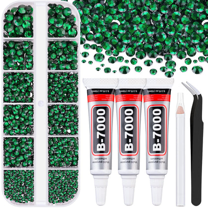Boîte de cristaux résine verts foncés TINKRSTUFF avec 12 compartiments