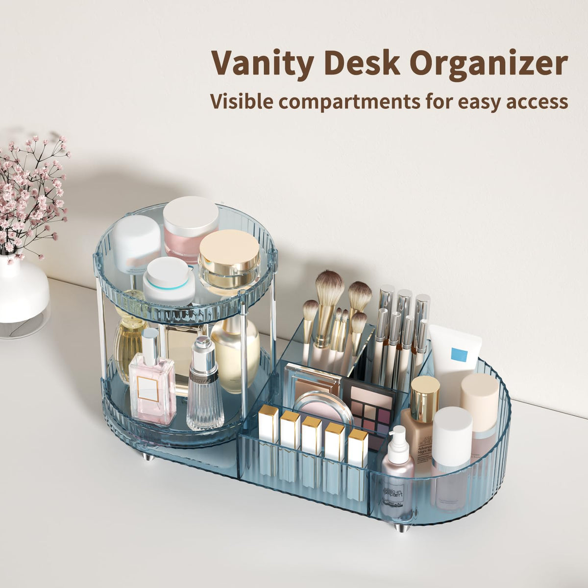 Boîte de l'organisateur de maquillage Jywantful