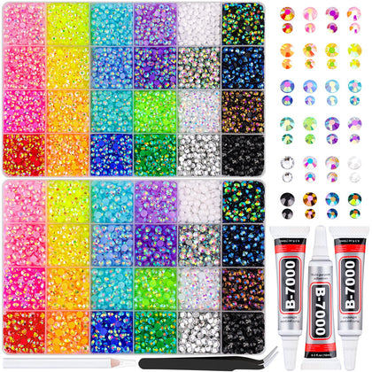 Boîte de rangement avec 16000 rhinestones colorés TINKRSTUFF