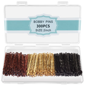 Boîte de rangement claire avec 300 épingles à cheveux EWAGOA