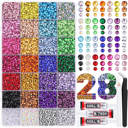 Boîte de rangement contenant 20000 strass en résine TINKRSTUFF