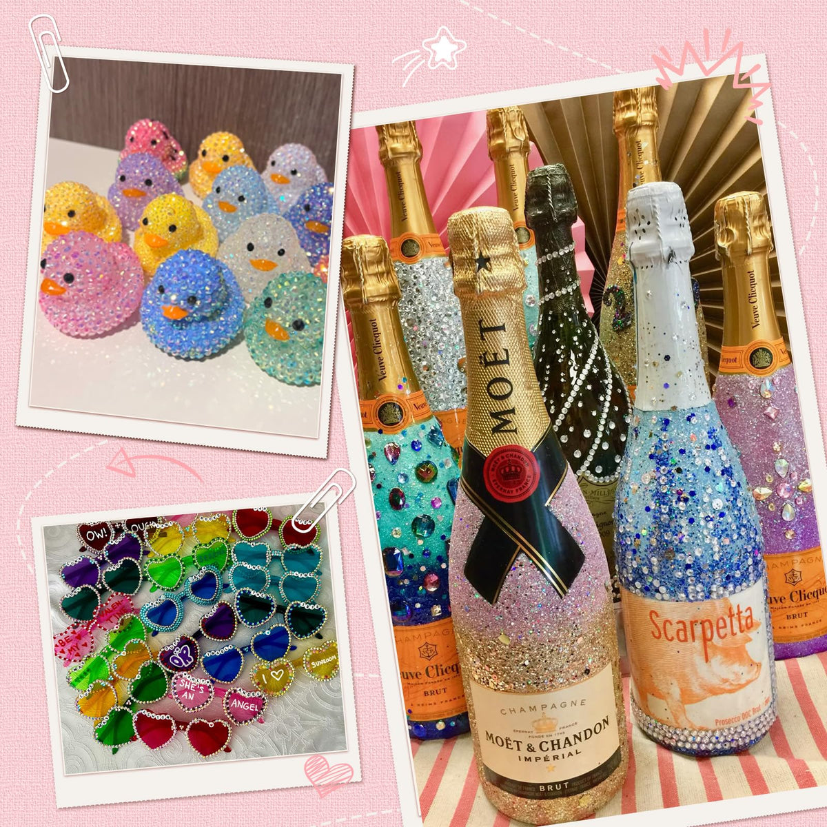 Boîte de rangement du kit de strass Zefy ouverte