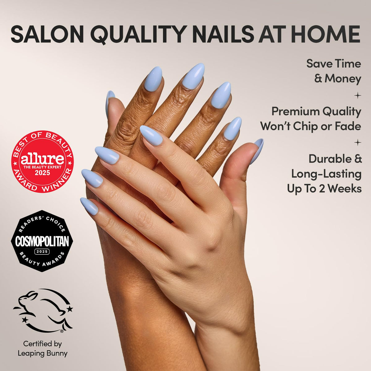 Boîte de rangement pour faux ongles Glamnetic avec accessoires