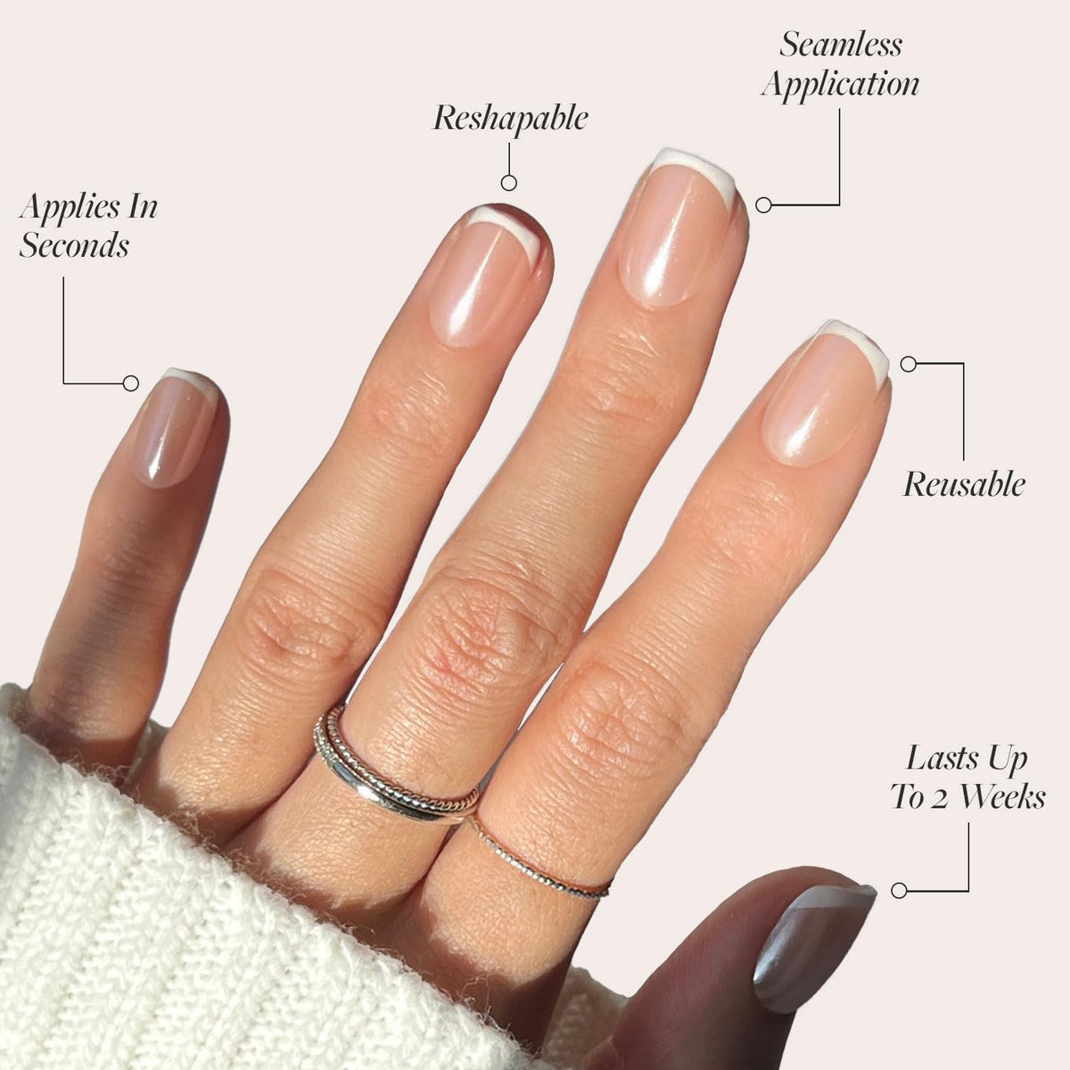 Boîte de rangement pour ongles press on Glamnetic