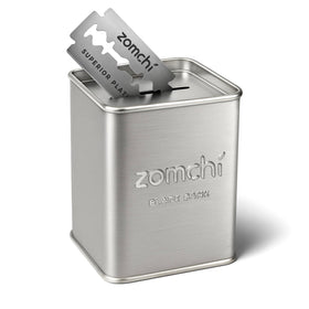 Boîte de rangement ZOMCHI pour lames de rasoir usagées, vue de face